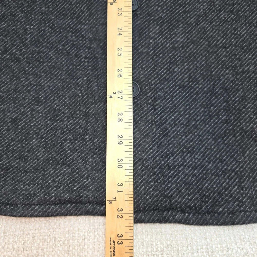 Banana Republic Mens XL Dark Gray Marled Knit Button Front Lined Shirt Jacket